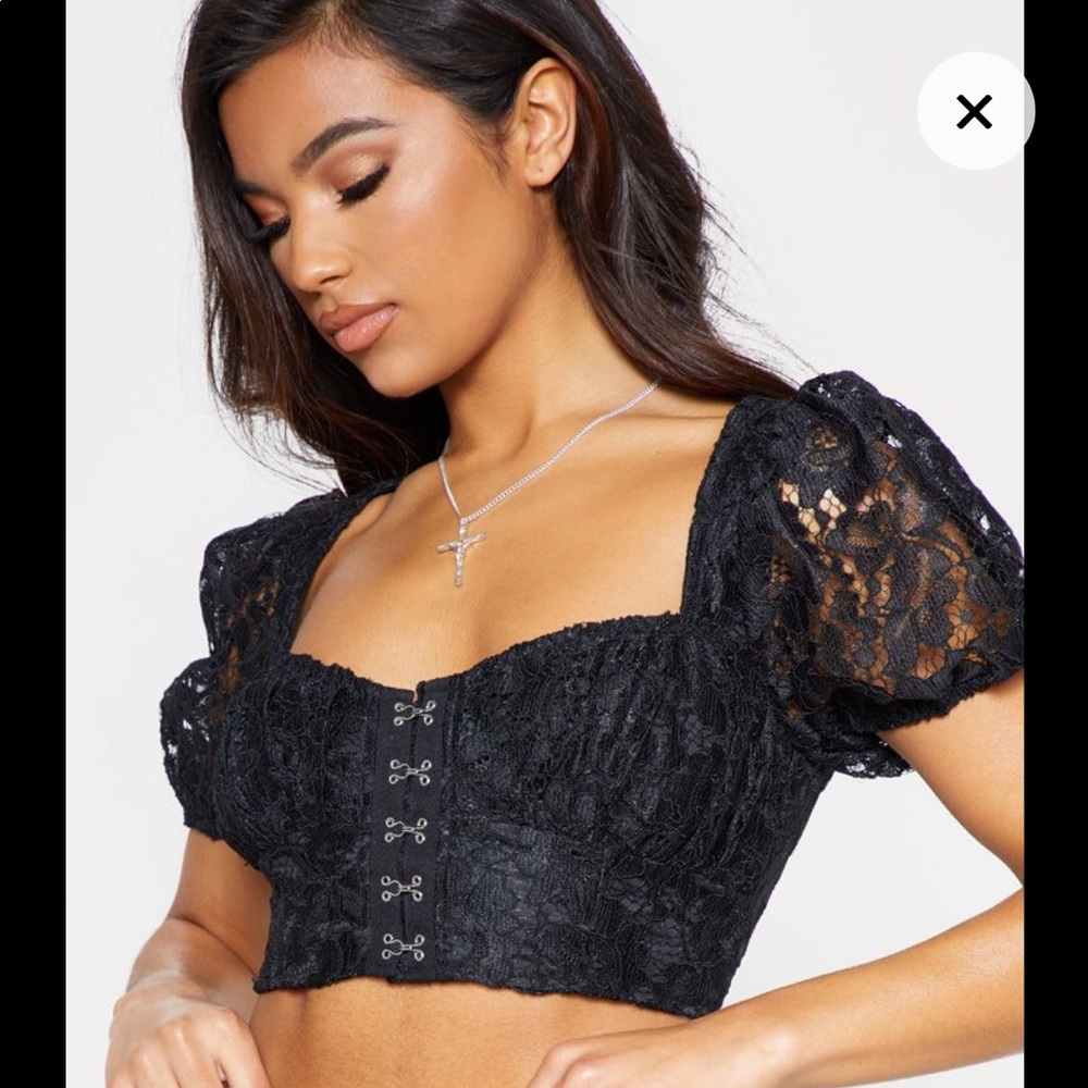 PLT lace crop top